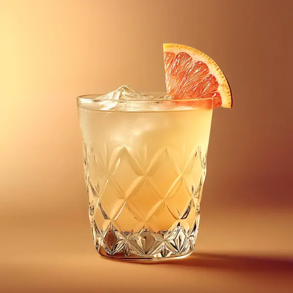 A photo of the Blooming Gin Fizz cocktail containing Beefeater London Dry Gin, St-Germain Elderflower Liqueur, Angostura Orange Bitters in a Old-Fashioned.