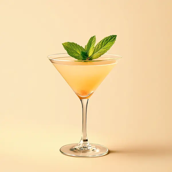 A photo of the Peachy Agave Royale cocktail containing Milagro Reposado Tequila, Hennessy V.S. Cognac, Rothman & Winter Orchard Peach Liqueur, Chambord Liqueur, Freshly squeezed lime juice in a Martini.
