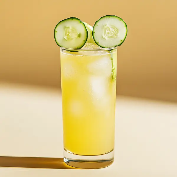 A photo of the Gin Garden Fizz cocktail containing Beefeater London Dry Gin, Pressed apple juice, St-Germain Elderflower Liqueur, Freshly squeezed lime juice in a Collins.