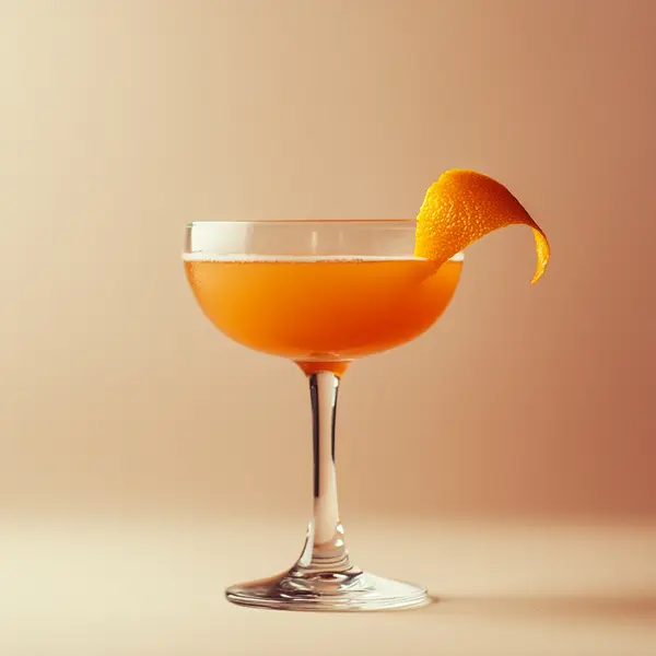 A photo of the Marmalade Negroni cocktail containing English orange marmalade, Beefeater London Dry Gin, Campari Aperitivo, Freshly squeezed lemon juice, Angostura Orange Bitters in a Coupe.