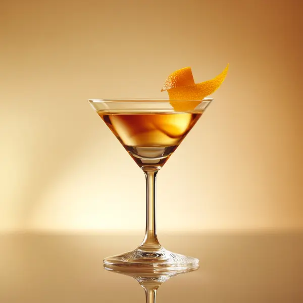 A photo of the White Cap Tango cocktail containing Planteray 3 Stars White Rum, Giffard Triple Sec, Martini & Rossi Rosso Sweet Vermouth in a Martini.