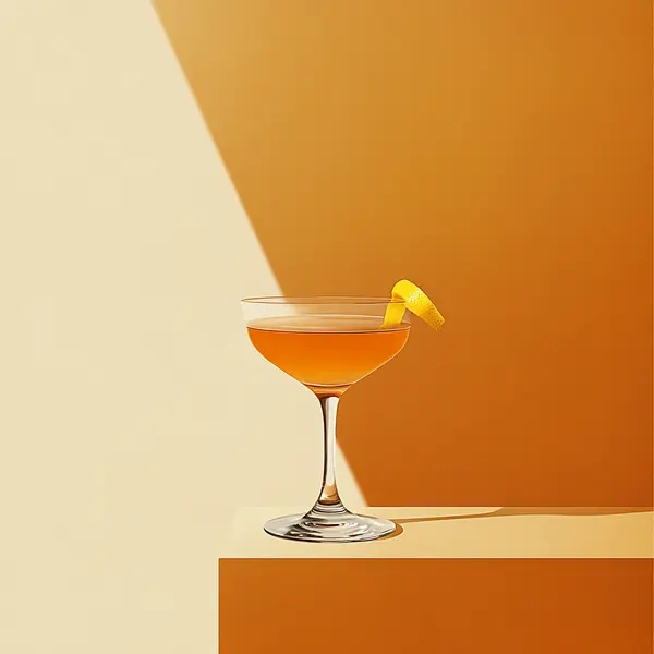 A photo of the Orchard Vesper cocktail containing Roger Groult 3 Year Reserve Pays D'Auge Calvados, Martini & Rossi Rosso Sweet Vermouth, Noilly Prat Dry Vermouth, Hennessy V.S. Cognac in a Coupe.