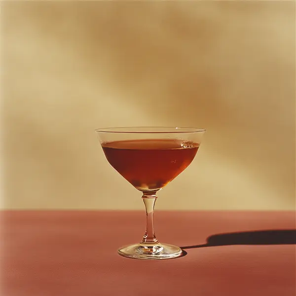 A photo of the The Vermouth Venture cocktail containing Noilly Prat Dry Vermouth, Martini & Rossi Rosso Sweet Vermouth, Galliano Autentico Liqueur, Fernet-Branca Amaro Liqueur in a Coupe.