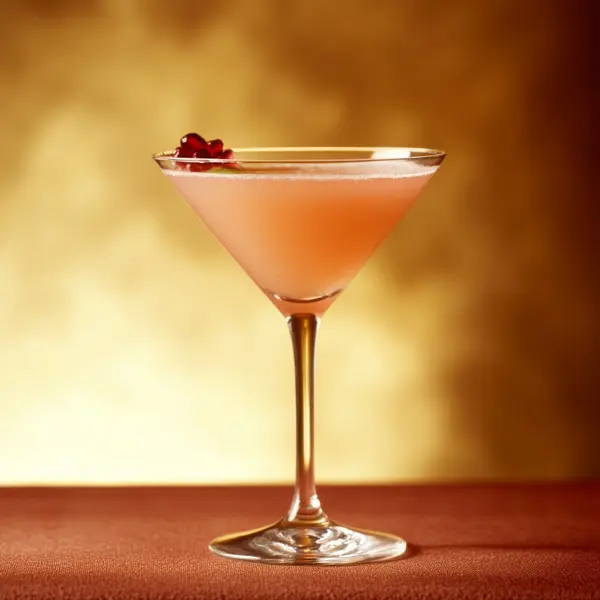 A photo of the Rumble in the Orchard cocktail containing Planteray 3 Stars White Rum, Roger Groult 3 Year Reserve Pays D'Auge Calvados, Noilly Prat Dry Vermouth, Freshly squeezed lime juice, Liber & Co. Real Grenadine in a Martini.