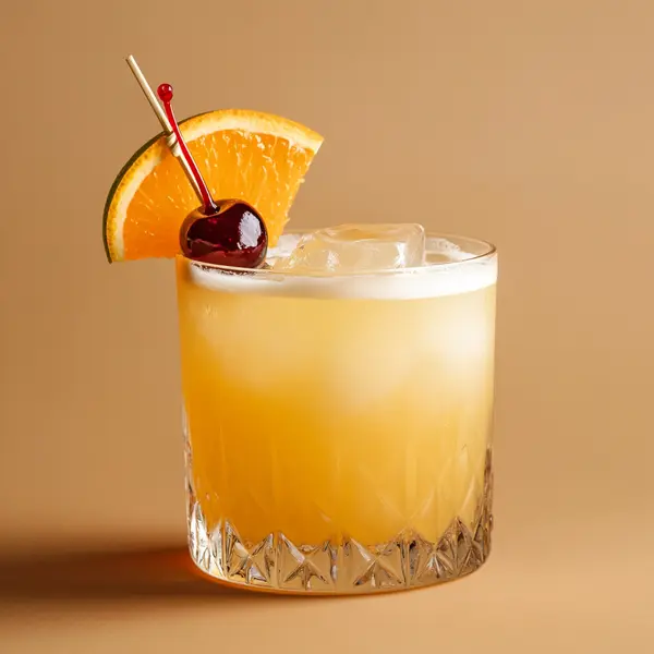 A photo of the Grenadine Glow cocktail containing Planteray 3 Stars White Rum, Freshly squeezed lime juice, Liber & Co. Real Grenadine, Fee Brothers Fee Foam Egg White Alternative in a Old-Fashioned.