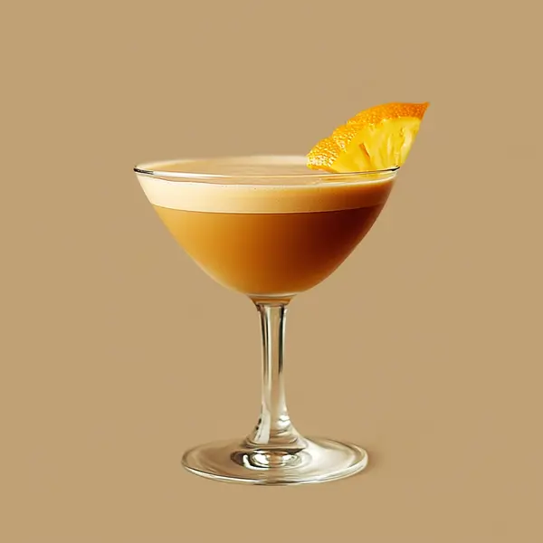 A photo of the Tropical Torero cocktail containing Milagro Reposado Tequila, Mr Black Cold Brew Coffee Liqueur, Fresh pressed pineapple juice in a Martini.