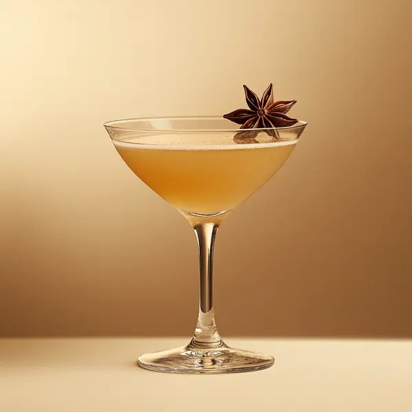 A photo of the Shooting Star Martini cocktail containing Hennessy V.S. Cognac, Legendre Herbsaint Original Liqueur, Noilly Prat Dry Vermouth in a Martini.