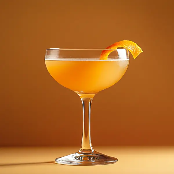 A photo of the Apricatini cocktail containing Ketel One Vodka, Giffard Abricot Du Roussillon, Freshly squeezed orange juice in a Coupe.