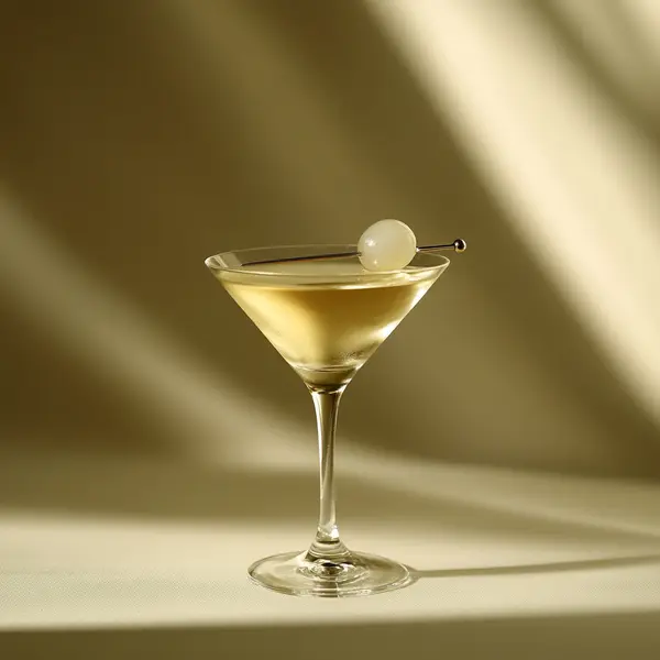 A photo of the Gibson Twist cocktail containing Beefeater London Dry Gin, Noilly Prat Dry Vermouth in a Martini.