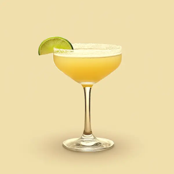 A photo of the Golden Zest Margarita cocktail containing Milagro Reposado Tequila, Barrow's Intense Ginger Liqueur, Freshly squeezed lime juice in a Coupe.