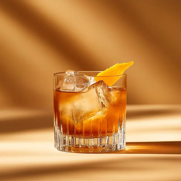 A photo of the Scotch & Nut cocktail containing Compass Box Great King Street Artist's Blend Scotch, Luxardo Amaretto di Saschira Liqueur in a Old-Fashioned.