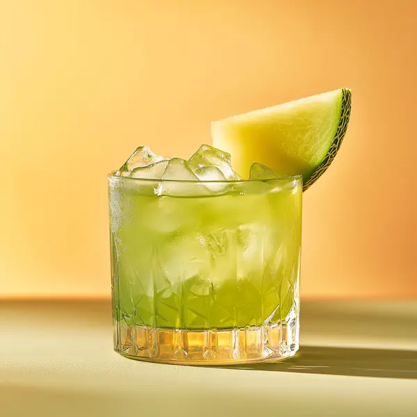 A photo of the Emerald Bijou cocktail containing Beefeater London Dry Gin, Luxardo Bitter Bianco Liqueur, Dolin Blanc Vermouth, Chartreuse Green, MIDORI Melon Liqueur in a Old-Fashioned.