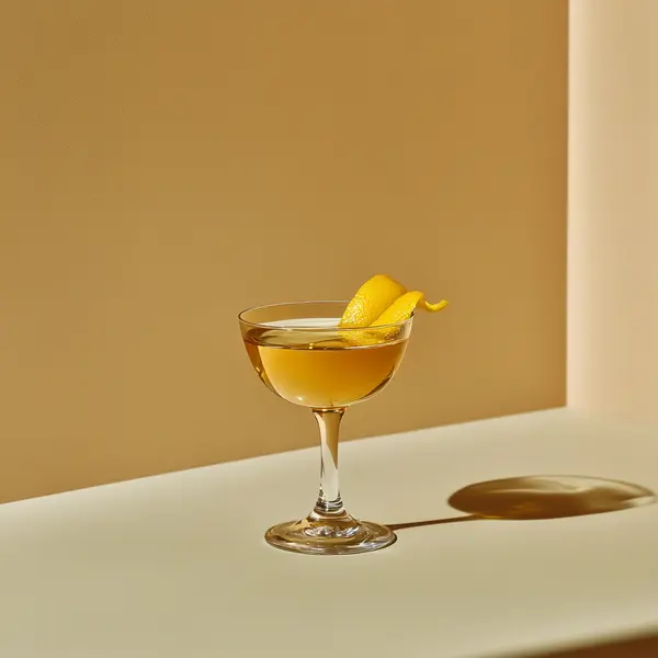 A photo of the Vodka Virtuoso cocktail containing Ketel One Vodka, Bénédictine D.O.M. Liqueur, Hennessy V.S. Cognac, Angostura Aromatic Bitters in a Coupe.