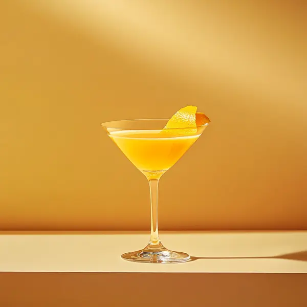 A photo of the Scotch Citrus Buzz cocktail containing Compass Box Great King Street Artist's Blend Scotch, Runny honey, Freshly squeezed lemon juice, Freshly squeezed orange juice in a Martini.