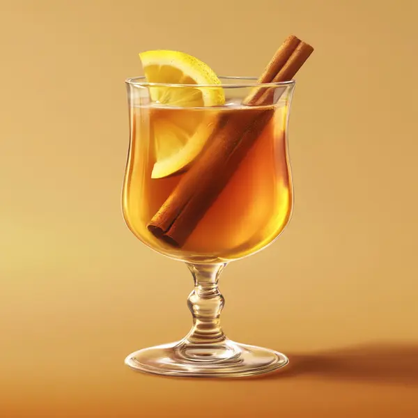 A photo of the Rum Butter Toddy cocktail containing Runny honey, Unsalted butter, Flor de Caña 4 Year Old Añejo Oro Rum, Freshly grated nutmeg, Boiling water in a Toddy.