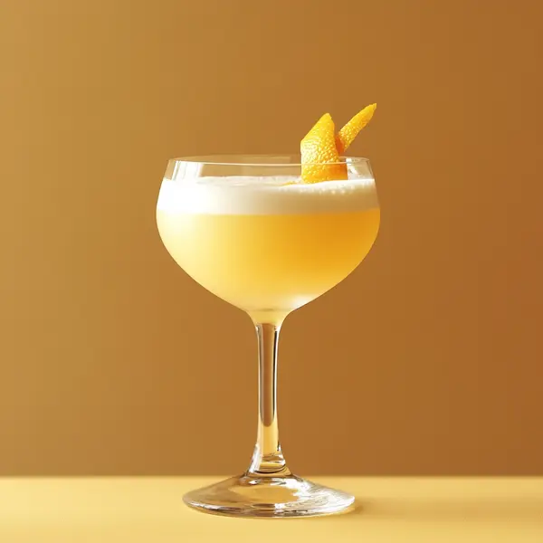 A photo of the Gin Blossom Sour cocktail containing Beefeater London Dry Gin, Giffard Orgeat Syrup, Freshly squeezed lemon juice, Orange flower water, Fee Brothers Fee Foam Egg White Alternative in a Coupe.