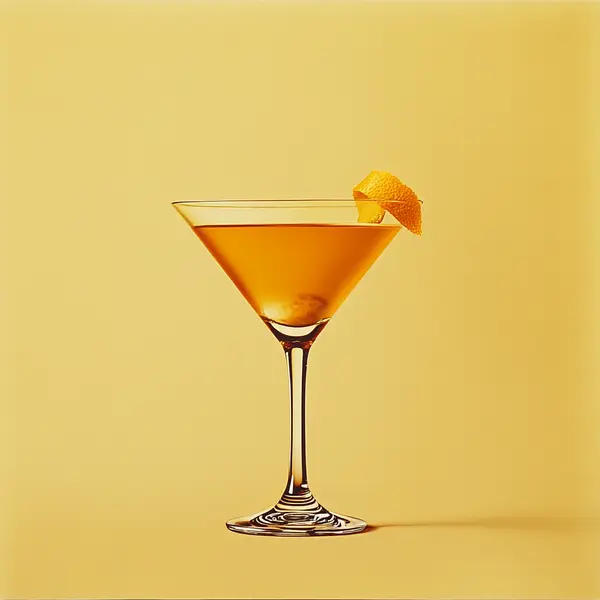 A photo of the Sunny Side Stir cocktail containing Ketel One Vodka, Giffard Abricot Du Roussillon, Noilly Prat Dry Vermouth, Angostura Orange Bitters in a Martini.