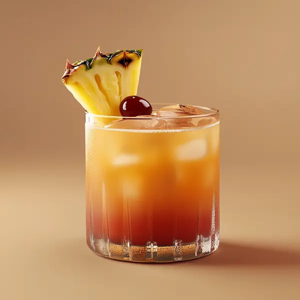A photo of the Pearberry Pizzazz cocktail containing Hennessy V.S. Cognac, Rothman & Winter Orchard Pear Liqueur, Chambord Liqueur, Cranberry juice, Fresh pressed pineapple juice in a Collins.