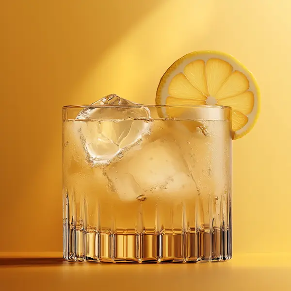 A photo of the Honeyed Caipirinha Fizz cocktail containing Runny honey, Novo Fogo Chameleon Cachaça, Freshly squeezed lemon juice in a Rocks.