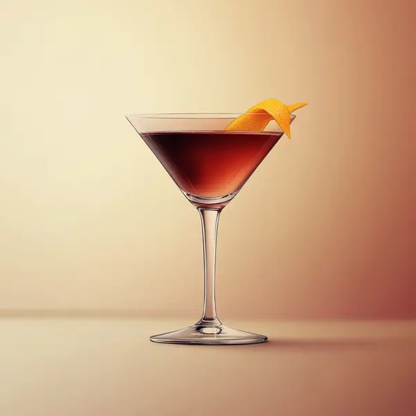 A photo of the Sloe Sassy Martini cocktail containing Beefeater London Dry Gin, Hayman's Sloe Gin, Martini & Rossi Rosso Sweet Vermouth, Angostura Orange Bitters in a Martini.