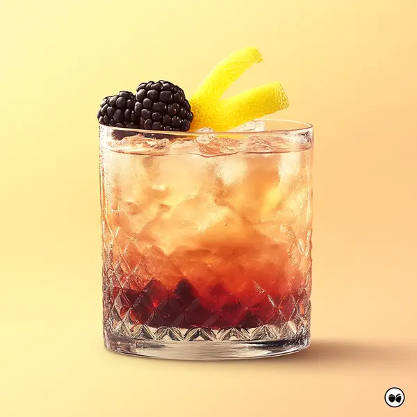 A photo of the Blackberry Tease cocktail containing Patron Silver Tequila, Freshly squeezed lemon juice, Freshly squeezed lime juice, AquaRiva Organic Agave Syrup, Combier Crème de Mûre Blackberry Liqueur in a Old-Fashioned.