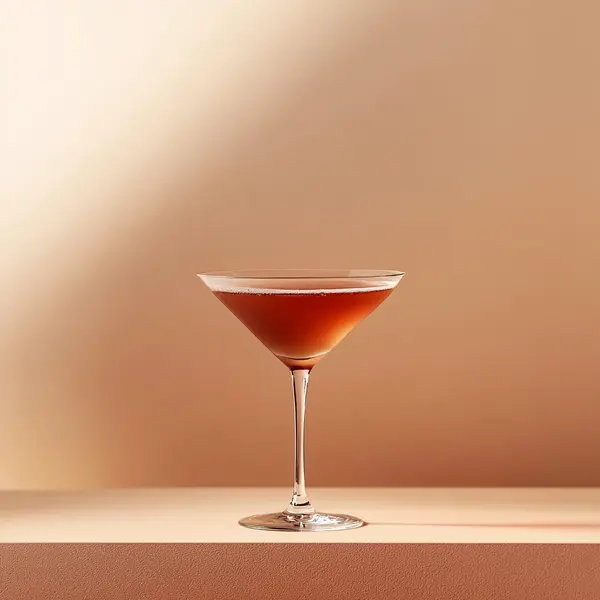 A photo of the Banana Cup Martini cocktail containing Beefeater London Dry Gin, Pimm's No 1 Cup, Giffard Banane du Brésil Liqueur, Martini & Rossi Rosso Sweet Vermouth, Rose's lime cordial, Angostura Aromatic Bitters in a Martini.