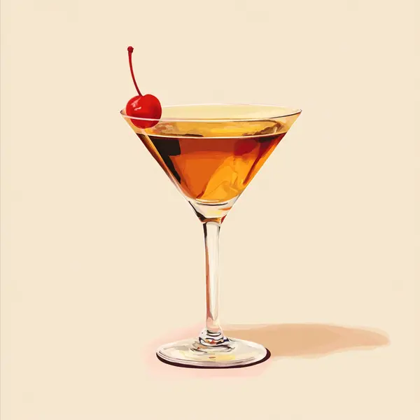 A photo of the Bourbon Manhattan Twirl cocktail containing Savage & Cooke Cask Finished Bourbon, Martini & Rossi Rosso Sweet Vermouth, Noilly Prat Dry Vermouth, Angostura Aromatic Bitters in a Martini.