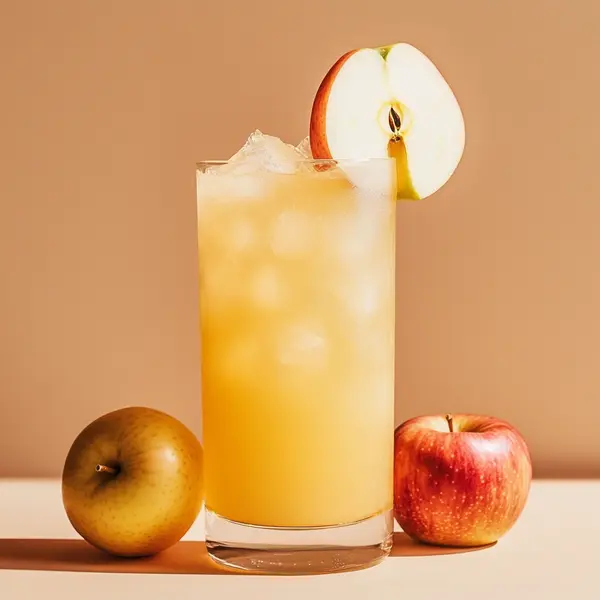 A photo of the Highland Harvest Fizz cocktail containing Compass Box Great King Street Artist's Blend Scotch, Freshly squeezed lemon juice, Pressed apple juice, Maple syrup, Ginger ale in a Collins.