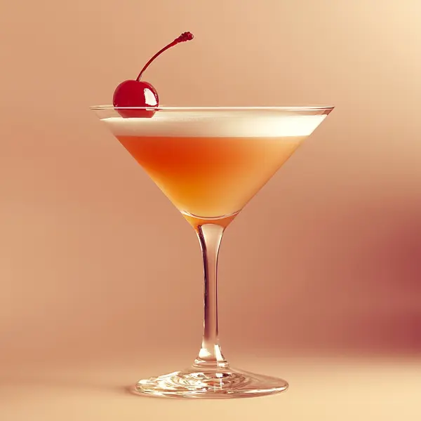 A photo of the Pineapple Parasol cocktail containing Planteray 3 Stars White Rum, Fresh pressed pineapple juice, Liber & Co. Real Grenadine, Luxardo Maraschino Liqueur in a Martini.