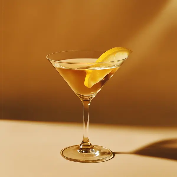 A photo of the Smoky Highland Martini cocktail containing Beefeater London Dry Gin, Ardbeg 10 Year Islay Single Malt Scotch, Lillet Blanc Aperitif in a Martini.