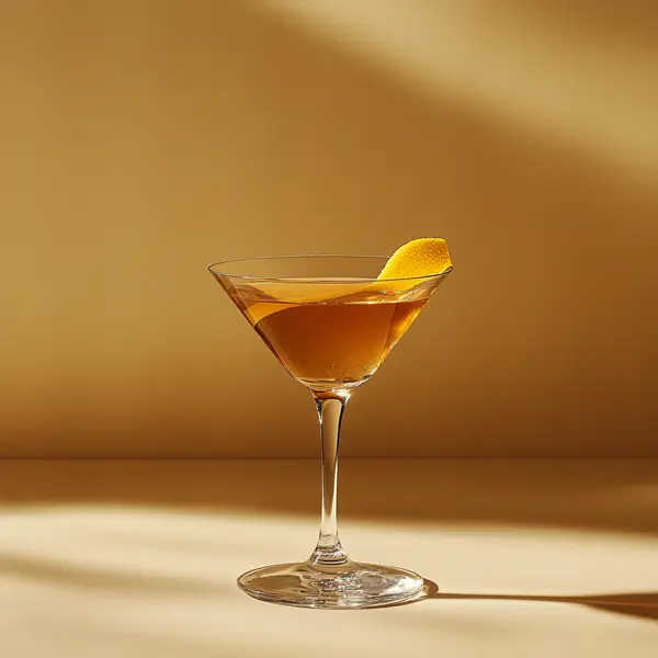 A photo of the Absinthe Whisper Martini cocktail containing Beefeater London Dry Gin, Noilly Prat Dry Vermouth, Bénédictine D.O.M. Liqueur, Pernod Absinthe, Peychaud's Bitters in a Martini.
