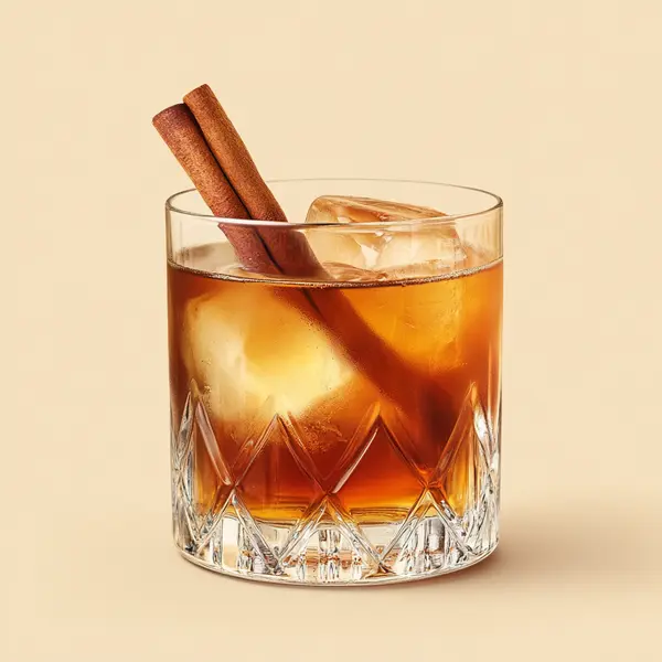 A photo of the Maple Cacao Oldie cocktail containing Appleton Estate 8 Year Old Reserve Rum, Marie Brizard Crème de Cacao White, Maple syrup in a Old-Fashioned.