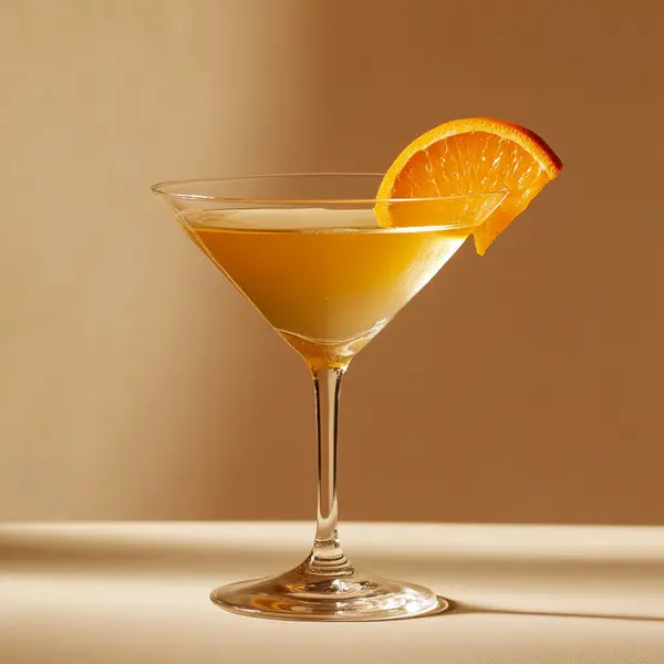 A photo of the Golden Sunshine Martini cocktail containing Ketel One Vodka, Galliano Autentico Liqueur, Freshly squeezed orange juice in a Martini.