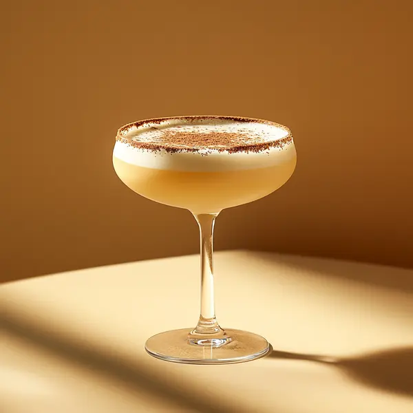 A photo of the Fennel Fashioned cocktail containing Fennel seeds, Planteray 3 Stars White Rum, Giffard Crème de Cacao Liqueur, Freshly squeezed lime juice, Galliano Autentico Liqueur in a Coupe.