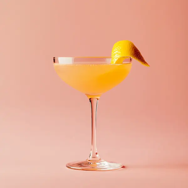 A photo of the Apricot Sourfront cocktail containing Savage & Cooke Cask Finished Bourbon, Giffard Abricot Du Roussillon, Freshly squeezed pink grapefruit juice, Freshly squeezed lemon juice, Angostura Aromatic Bitters in a Martini.