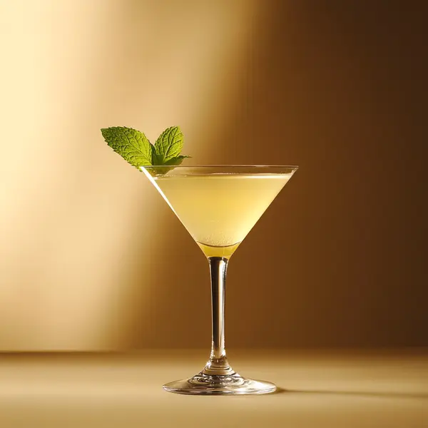 A photo of the Chartreuse Zephyr cocktail containing Beefeater London Dry Gin, Chartreuse Yellow, Valdespino Inocente Fino Sherry in a Martini.