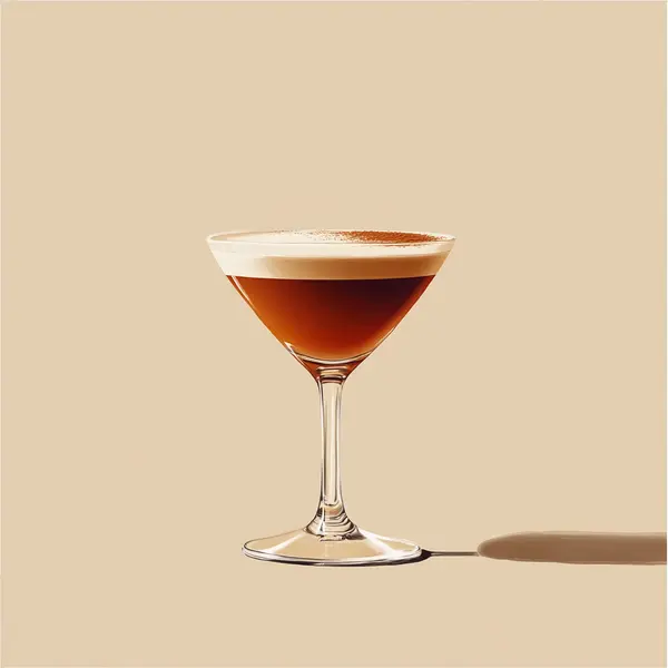 A photo of the Nutty French Kiss cocktail containing Luxardo Amaretto di Saschira Liqueur, Grand Marnier, Hennessy V.S. Cognac, Single cream / half-and-half in a Martini.