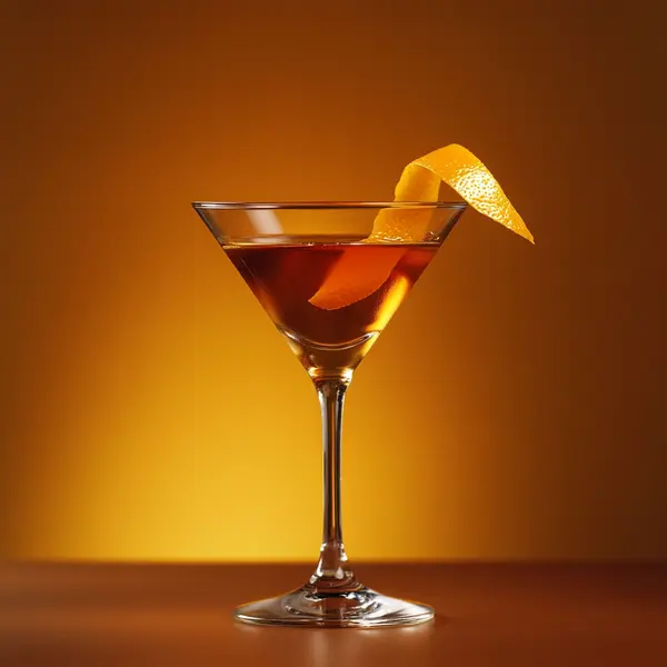 A photo of the Rye Cordon Twist cocktail containing Willett Family Estate Bottled 4 Year Rye, Martini & Rossi Rosso Sweet Vermouth, Grand Marnier, Freshly squeezed lime juice in a Martini.