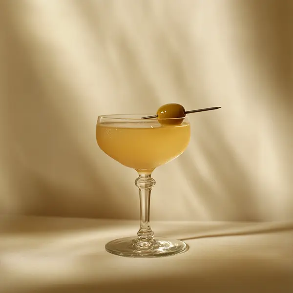 A photo of the Scotch & Stirred cocktail containing Compass Box Great King Street Artist's Blend Scotch, Noilly Prat Dry Vermouth, Pierre Ferrand Dry Curaçao, Freshly squeezed lemon juice, Angostura Orange Bitters in a Coupe.