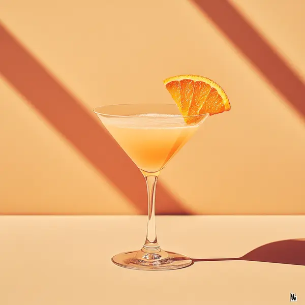 A photo of the Sunshine Twist cocktail containing Beefeater London Dry Gin, Giffard Abricot Du Roussillon, Freshly squeezed orange juice, Freshly squeezed lemon juice in a Martini.