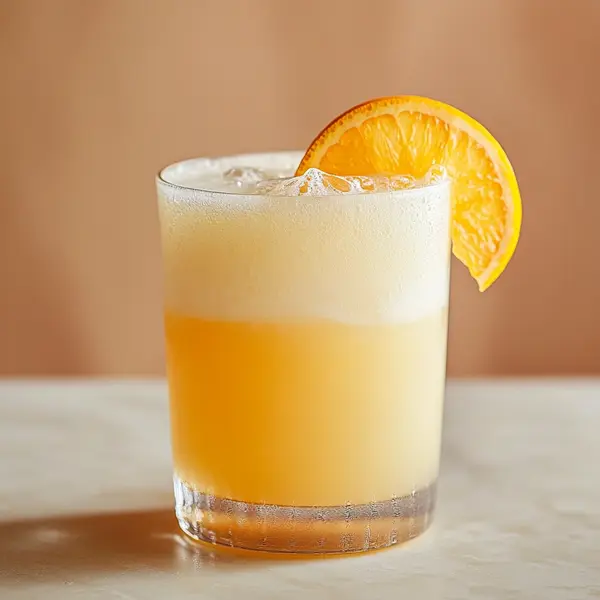 A photo of the Pisco Orange Grove cocktail containing 1615 Pisco Puro Quebranta, Grand Marnier, Freshly squeezed orange juice in a Collins.