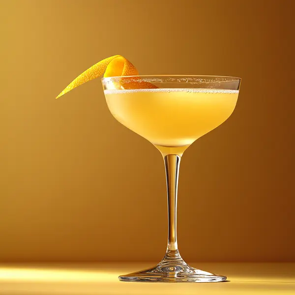 A photo of the Sunset Zest Martini cocktail containing Planteray 3 Stars White Rum, Freshly squeezed orange juice, Freshly squeezed lemon juice, Liber & Co. Real Grenadine, Chilled water (reduce if wet ice) in a Martini.
