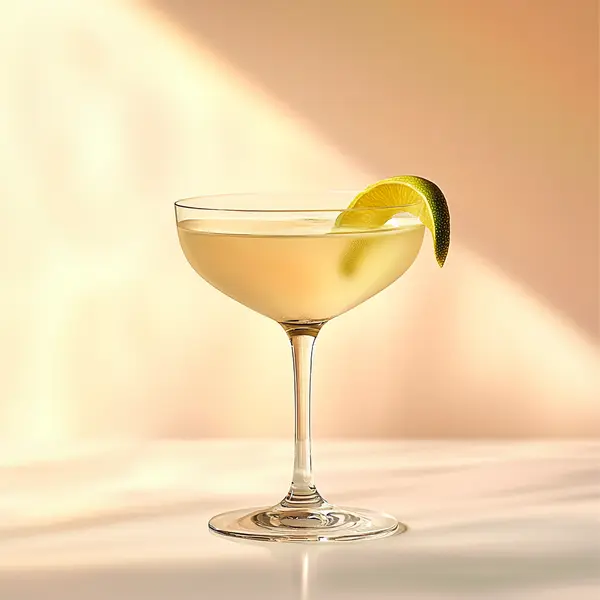 A photo of the Verdant Elegance cocktail containing Beefeater London Dry Gin, Noilly Prat Dry Vermouth, Rose's lime cordial, Chilled water (reduce if wet ice) in a Martini.