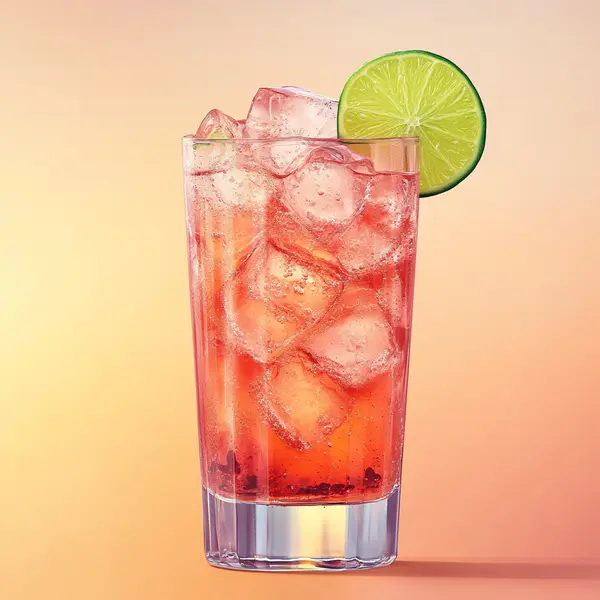 A photo of the Raspberry Fizz Punch cocktail containing Ketel One Vodka, Chambord Liqueur, Freshly squeezed lime juice, Club soda in a Collins.