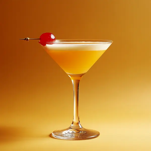 A photo of the Pineapple Martini Flip cocktail containing Beefeater London Dry Gin, Noilly Prat Dry Vermouth, Martini & Rossi Rosso Sweet Vermouth, Fresh pressed pineapple juice in a Martini.