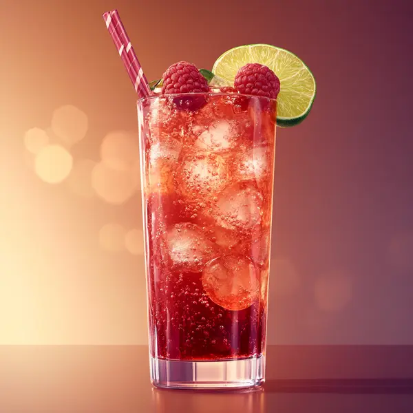 A photo of the Berry Spritz Delight cocktail containing Ketel One Vodka, Chambord Liqueur, Freshly squeezed lime juice, Liber & Co. Real Grenadine, Club soda in a Sling.