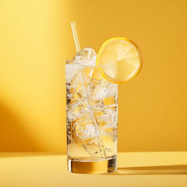 A photo of the Scotch Spritz cocktail containing Compass Box Great King Street Artist's Blend Scotch, Club soda in a Collins.