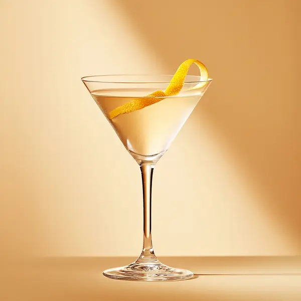 A photo of the French Twist Martini cocktail containing Lillet Blanc Aperitif, Ketel One Vodka, Beefeater London Dry Gin in a Martini.