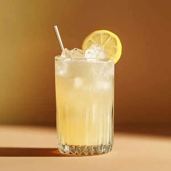 A photo of the Benediction Breeze cocktail containing Bénédictine D.O.M. Liqueur, Hennessy V.S. Cognac, Wray & Nephew White Overproof Rum, Freshly squeezed lemon juice in a Collins.