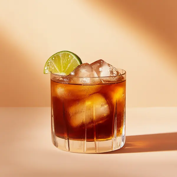A photo of the Sloe Southern Breeze cocktail containing Hayman's Sloe Gin, Southern Comfort, Rose's lime cordial, Angostura Aromatic Bitters, Club soda in a Old-Fashioned.